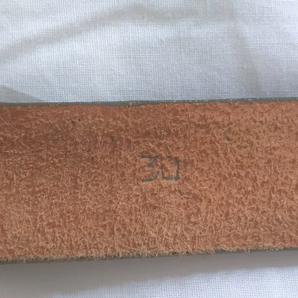 Vintage Western Leather Tooled Belt M, L, Kingston - Picture 8 of 9